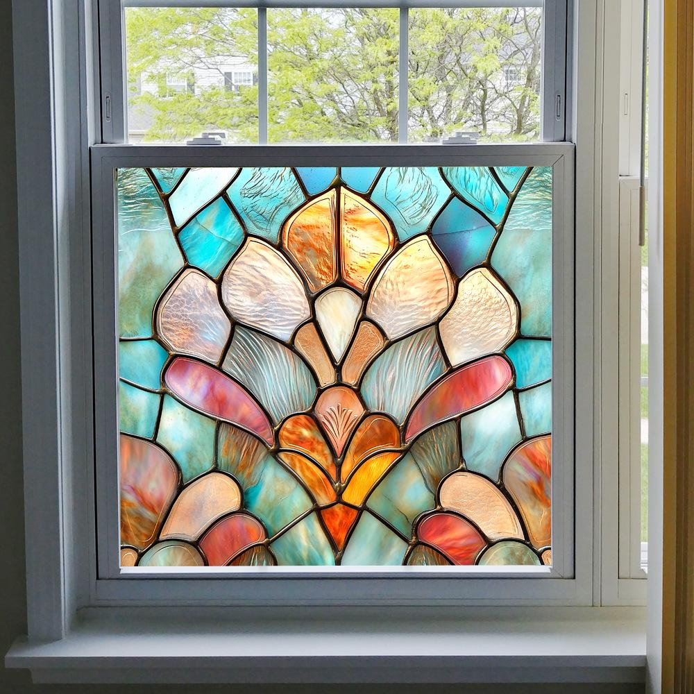 BL301-330 Цветная ПВХ Статическая Пленка для Окон - Без Клея Домашнее Украшение