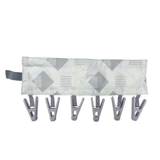 Дорожная вешалка Yousheng с 6 прищепками, высокая грузоподъемность, дизайн на липучке, портативная складная вешалка-прищепка, сушилка для полотенец