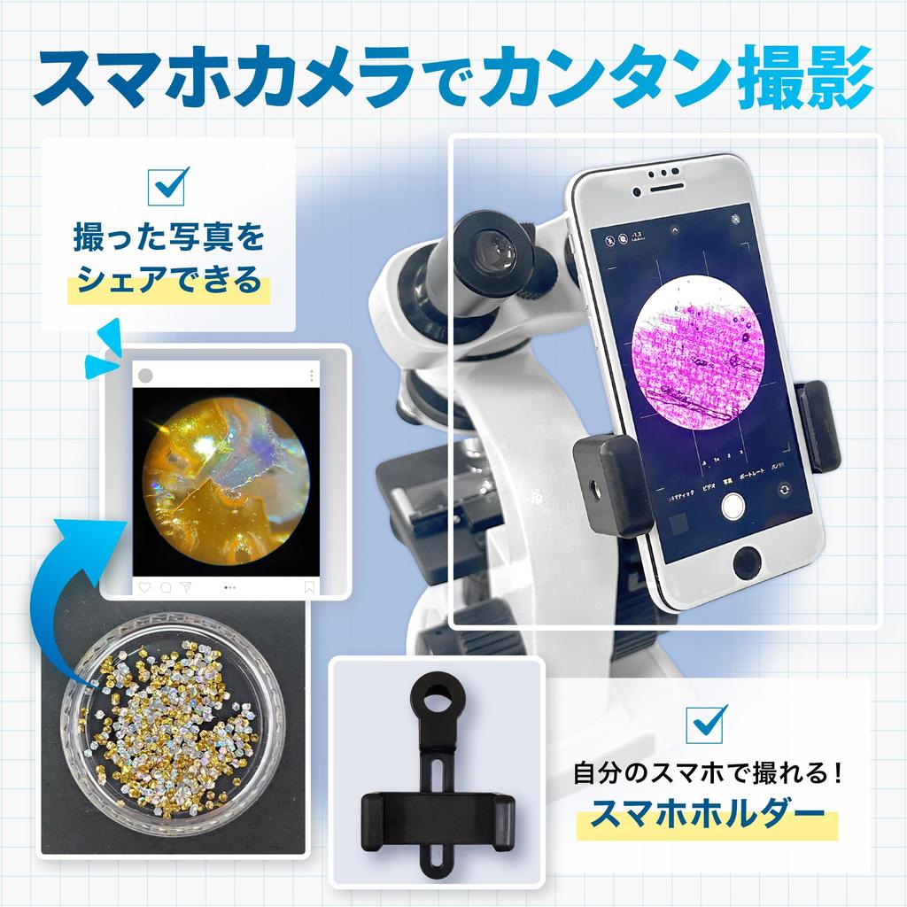 FieldNew Binocular Biological Microscope [Starter Guide Included]  40X-1000X, Mechanical Stage, Upper and Lower LED Lights  For Elementary School