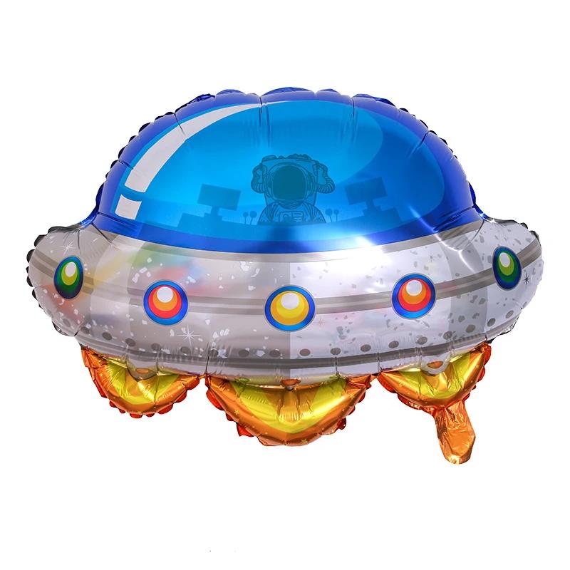 1Pc Astronaut Party Balloons Large Silver Outer Space Rocket  Spacecraft Galaxy Theme Foil Balloons for Birthday Party Kids Deco