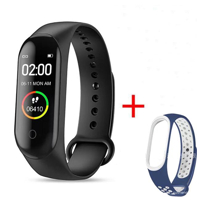Водонепроницаемый M4 Смарт-часы Браслет Монитор артериального давления и сердечного ритма Смарт-браслет Фитнес-трекер Браслет для Android IOS
