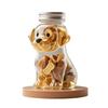 Pet Treat Jar Reusable Dog Shape Glass Airtight Pet Food Storage Container Chihuahua/French Bulldog/Dachshund Candy Snack Holder with Lid