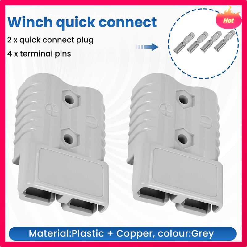 2 Pieces Of Quick Connect Plug 175A 600V Battery Quick Connector Power Plug Winch Connection For Maximum 1AWG Wire