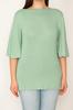 Женская блузка большого размера, зеленая вискозная блузка больших размеров с рукавами воланами