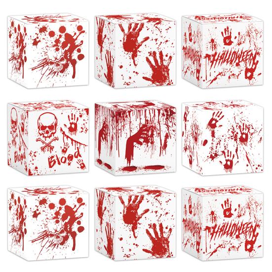 6/12/18 Pcs Halloween Candy Box Blood Hand Design Trick or Treat Boxes Halloween Cookies Goodie Holder for Kids Halloween Party Decoration