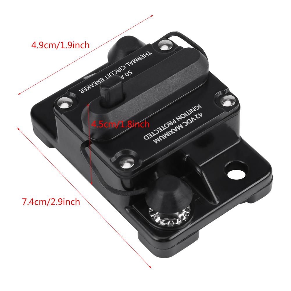 DC12V42V Автомобильный стерео аудиовход Встроенный автоматический выключатель Ручной сброс(50А)