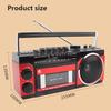 Portable Retro  AM/FM/SW Multiband Radio Stereo Wireless Bluetooth Boombox Mp3 Audio Cassette Tape Player Recorder USB