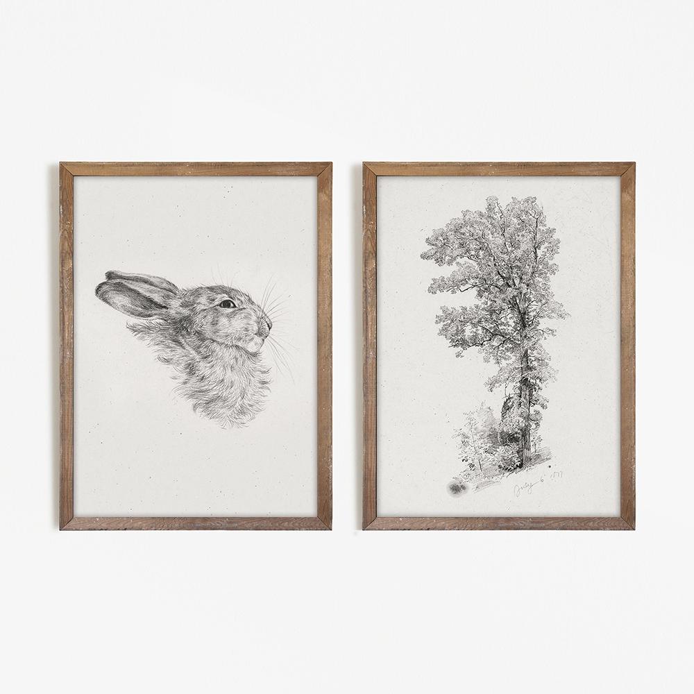 Винтажный зимний пейзаж, настенная художественная галерея, плакат и принты, лесной фермерский дом, набор с принтами, холст, картина для гостиной, домашнее искусство