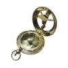 Винтажные карманные солнечные часы из твердой латуни с кнопочным механизмом, карманный компас для кемпинга и пеших походов, новый