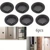 6 шт. Круглый шкаф Вентиляционное отверстие воздуховода Диа Стальная жалюзийная сетка Заглушка для отверстия Декоративная крышка Гардеробная решетка Вентиляционные системы