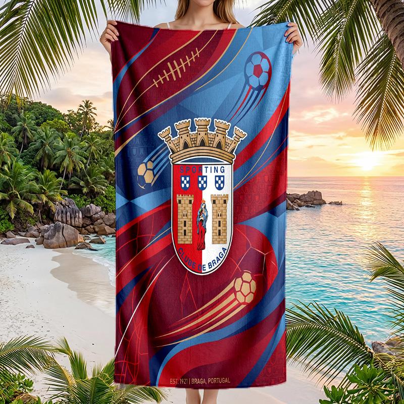 Braga FC print Quick Dry Beach Towel Microfiber Absorbent Portable Travel Swimming Towel