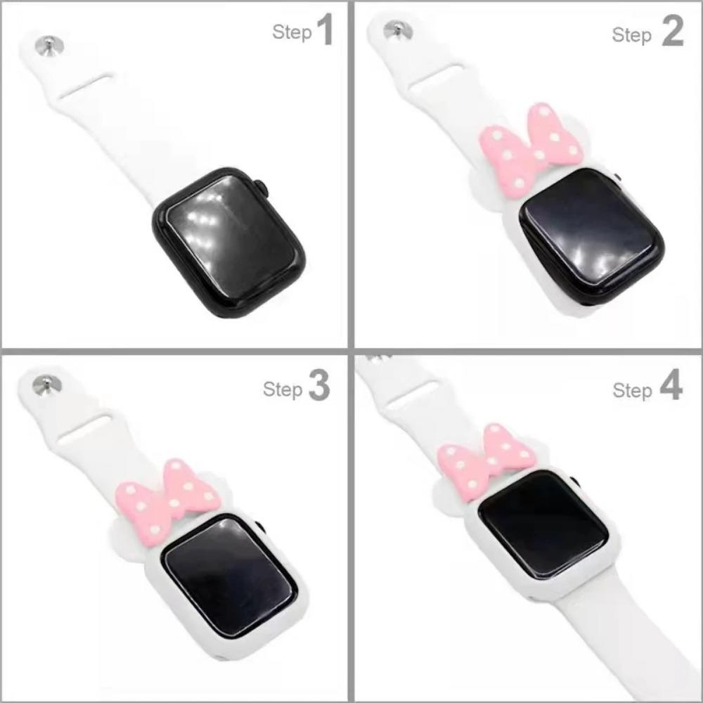 Мягкий силиконовый чехол-бампер для Apple Watch 11 10 9 8 7 46 мм 41 45 38 42 мм Милый мультяшный защитный чехол для iWatch 6 5 SE 40 мм 44