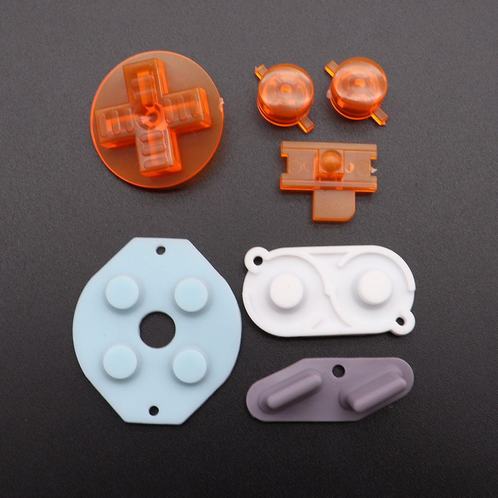 Многоцветные кнопки для Gameboy Classic GB Кнопки для GBO DMG DIY для Gameboy Кнопки AB и резиновые токопроводящие кнопки D-pad