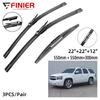 3 шт. щетки стеклоочистителя для Chevrolet Tahoe MK3 2007-2013 22 "22" 12 "подходят для переднего лобового стекла, щетки для окон, резак, аксессуары 2010 2011 2012