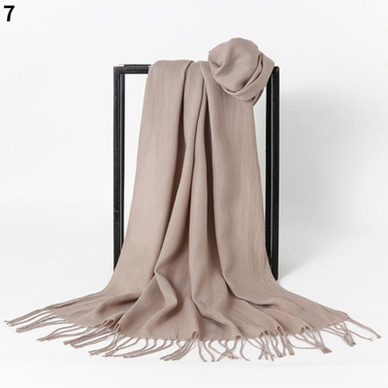 2021 Women Cashmere Scarves with Tassel Lady Winter Autumn Long Scarf High Quality Keep Warm Female Shawl Thicker Men Scarf