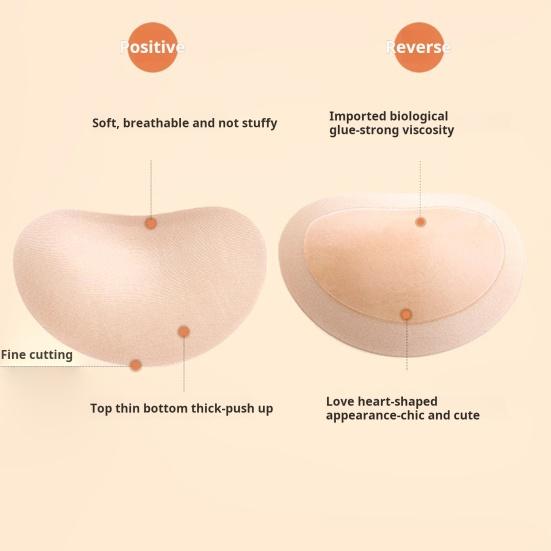 1 пара женских накладок на грудь, устойчивых к поту, противоскользящих, невидимых, тонких, дышащих, утолщенных, поддерживающих грудь, липких накладок, накладок на соски, бюстгальтер без бретелек