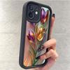 Champagne Flower Groove Black iPhone 14/15/16/17 Pro Max Protective Case
