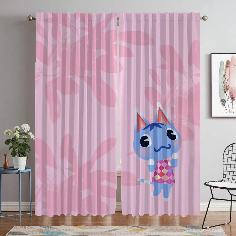 Elegant Room Curtains for Camera Animal Crossing Living Room Curtain Home Interior Curtains 2 Pieces Halloween Decoration Shades