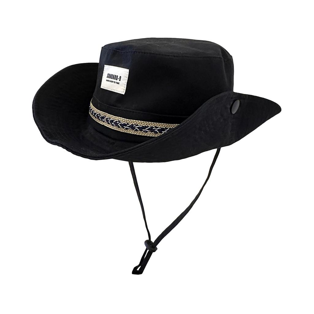 Cowboy Hat Fisherman Hat Summer Hiking Fisherman Hat Ethnic Style Breathable Summer Bucket Hats for Travel Riding