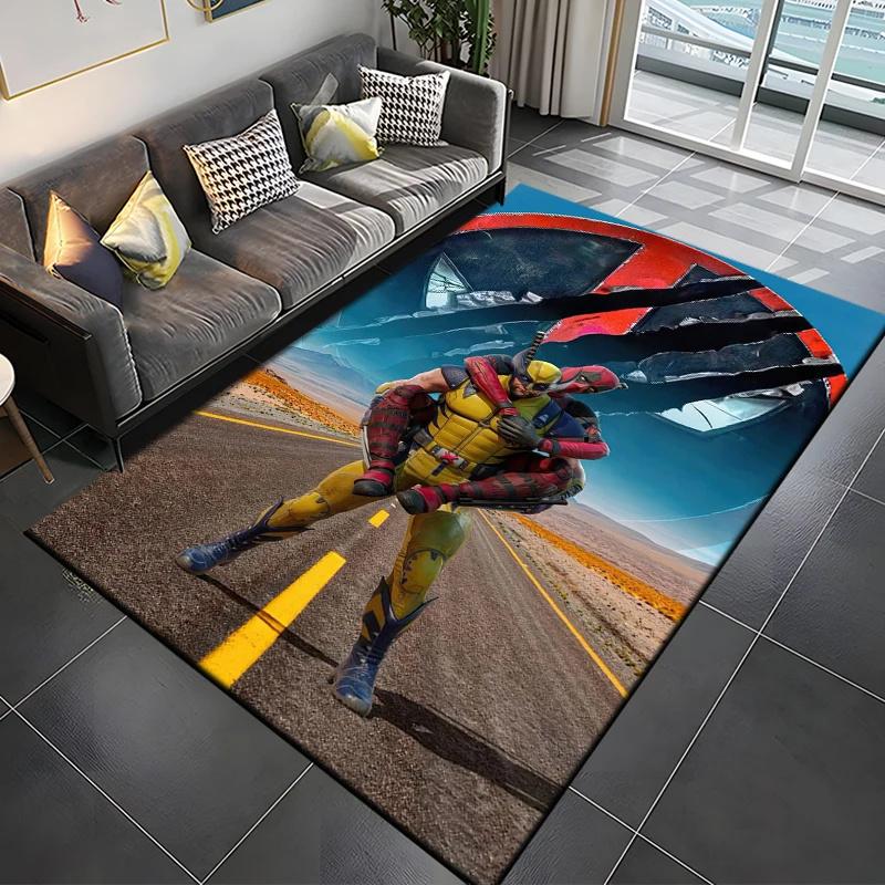 Marvel Человек-паук Ковер Мультяшный Аниме Дэдпул 3D Ковер для Гостиной Кухни Спальни Декор Напольный Нескользящий Коврик Подарок