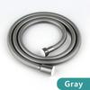 1.5m Flexible PVC Shower Hose G1/2 Connector Durable Anti-Rust Leak-Proof Gray Bathroom Pipe for Handheld Shower Head Accessorie