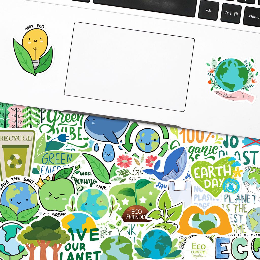 50 шт., наклейка с надписью об охране окружающей среды, наклейка в стиле граффити, наклейка на чемодан, наклейка для украшения мобильного телефона, планшета