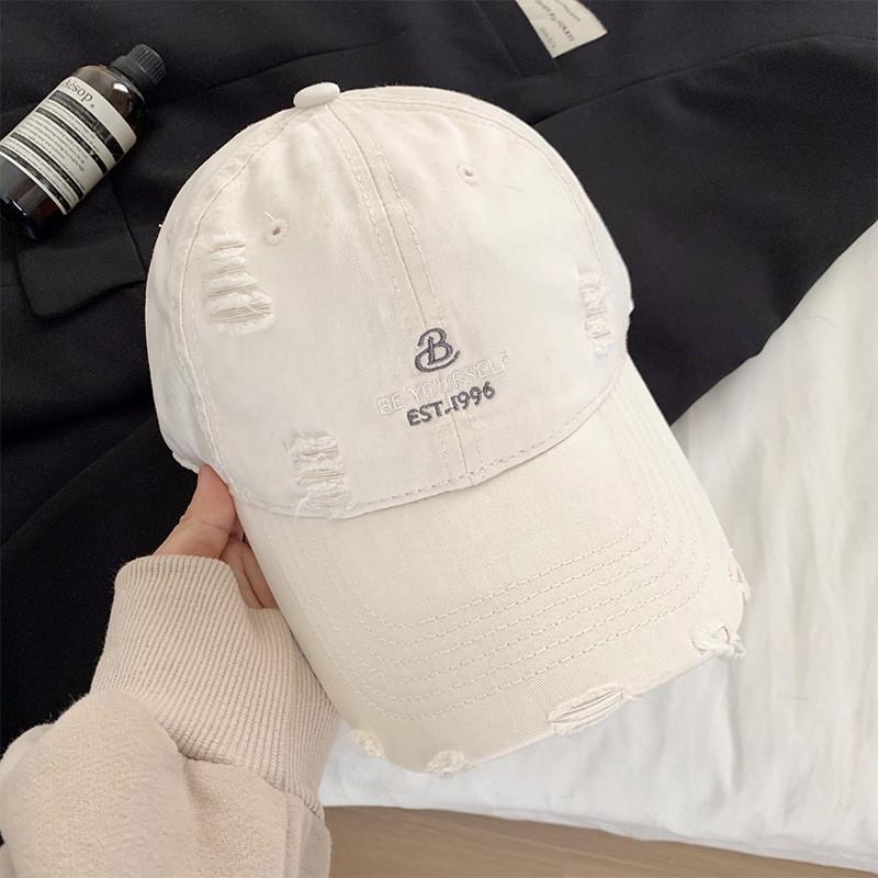 Style Korean Popular Distressed Baseball Hat For Women Great For Spring Summer
