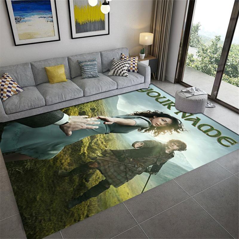 Custom Name Outlander Carpet Rug for Living Room Bedroom Home Sofa Decoration,Kids play Non-slip Floor Mat