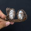 Лунный камень, драгоценный камень, чистая медная проволока, завернутая в манжеты/браслет ручной работы, ювелирные изделия для подарка
