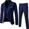 Men’s Suit Slim 3-Piece Suit R Business Wedding Party Jacket Vest & Pants