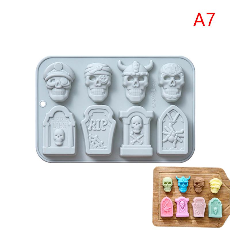 Силиконовые формы для Хэллоуина - Дизайны: Призрак/Тыква/Летучая мышь | Для выпечки шоколада, тортов, печенья и изготовления мыла