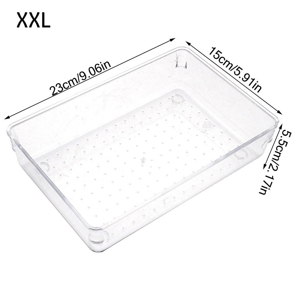 S/M/L/XL/XXL Настольный ящик для хранения Прозрачный органайзер для косметики Коробки Прочный органайзер для хранения