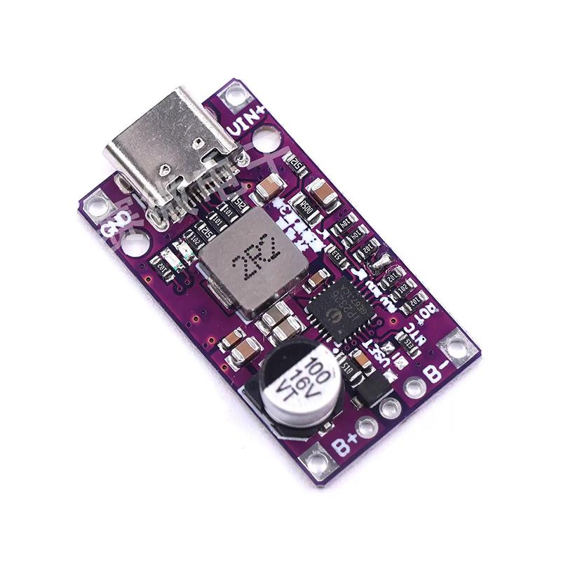 1 шт. Плата усиления литиевой батареи 2S 3S Type-C USB Модуль зарядки BMS С балансировкой Быстрая зарядка QC Для DIY Зарядного устройства Печатная плата