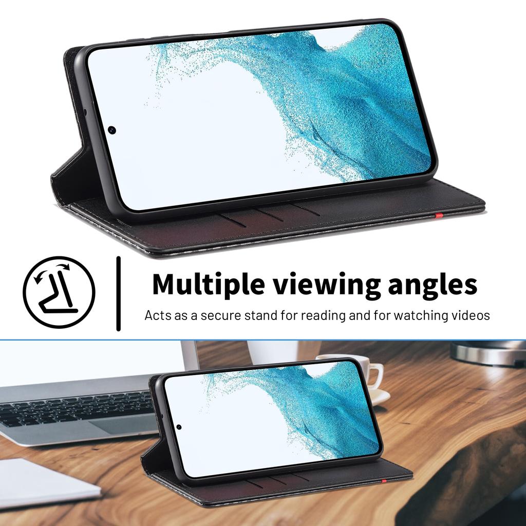 Кожаный чехол из углеволокна для Samsung Galaxy A16 A36 A56 A15 A25 A35 A55 A14 A24 A34 A35 A13 A33 A53 S25 S24 S23 Ultra FE Кошелек