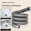 304 Stainless Steel Square Flower Basket Sink Drain Pipe Fittings - Single/Double Bowl, Removable.