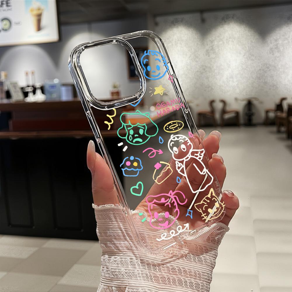 Acrylic Phone Case For iPhone 11 13 16 ProMax Case iPhone 13 14 15 ProMax 12 13 ProMax Case Samsung A55 A05S A54 A06 S22 A15 S23 A12 A22 A52S Cartoon