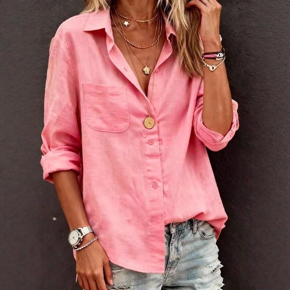 Женская повседневная хлопковая рубашка-кардиган с длинным рукавом, разноцветная, 2026