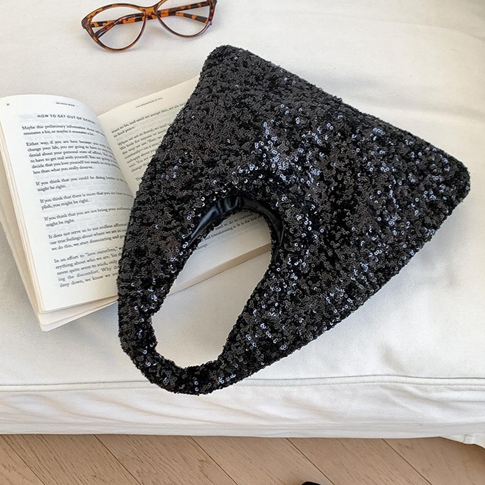 Вечерняя сумка Блестящая сумочка Блестящая серебристая сумка через плечо Портативная сумка с пайетками Для улицы