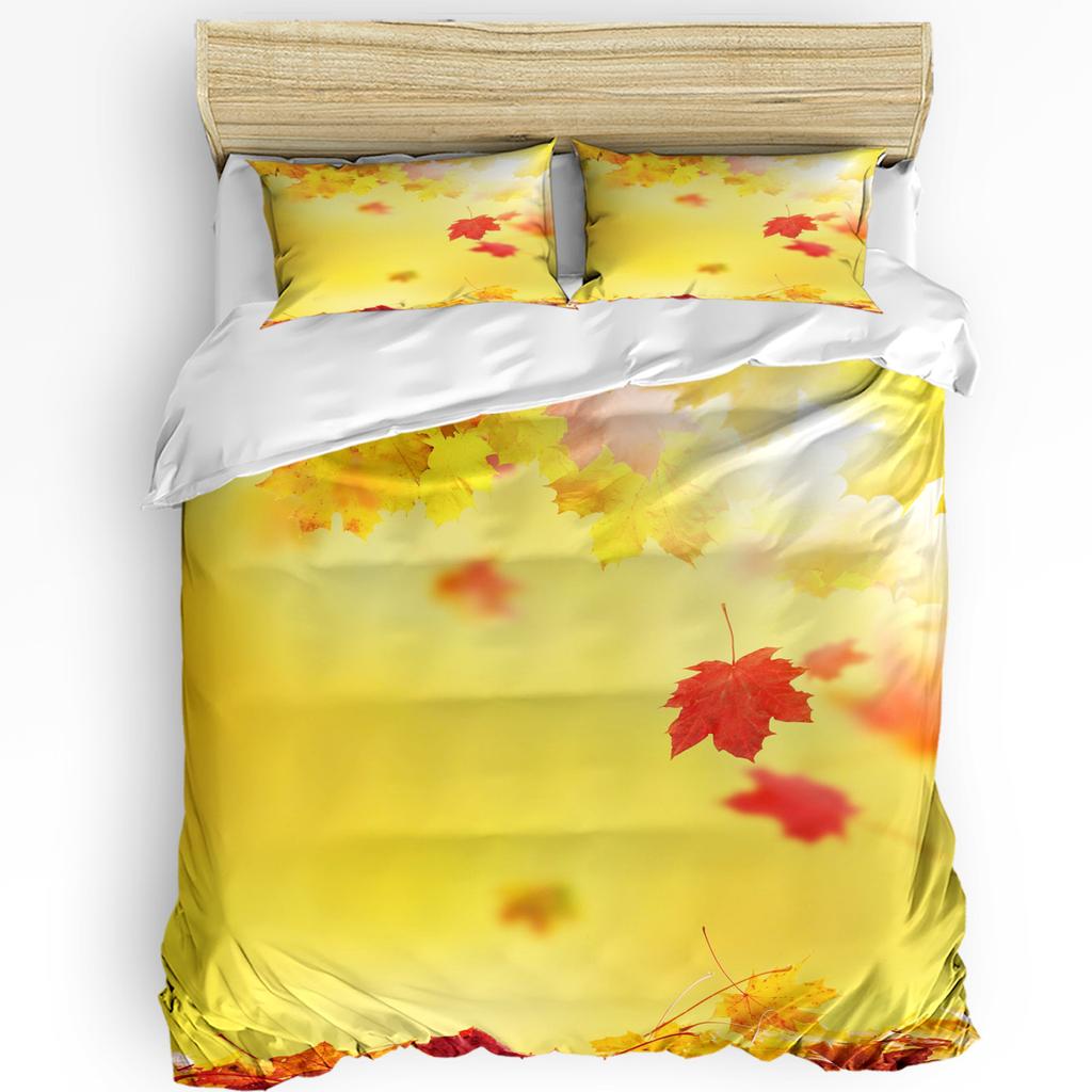 Bee Honey Flower Yellow Printed Comfort Duvet Cover Pillow Case Home Textile Quilt Cover Boy Kid Teen Girl 3pcs Bedding Set