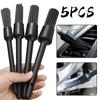5pcs Car Cleaning Brush Plastic Handle Nylon Wire Brush Auto Gap Air Outlet Dust Removal Brush Wheel Tire Screw Cleaning Tool