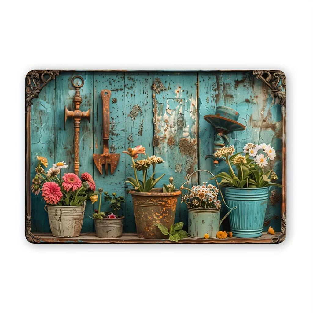 Vintage Bird Cactus Flamingo Metal Tin Sign Wall Art for Home, Bar, Garage & Garden Decor | Easy-Hang Vintage Animal Design