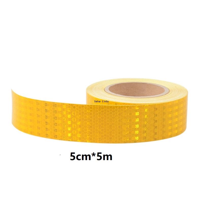 2,5 см/5 см/10 см/20 см*5 м желтая светоотражающая лента водонепроницаемая высокая видимость клейкая светоотражатели предупреждающая наклейка для велосипеда