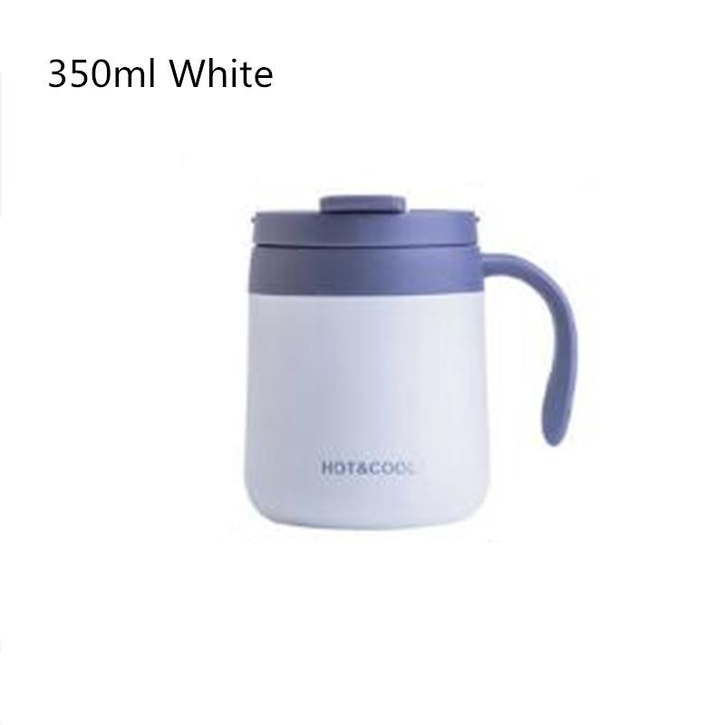 Stainless Steel Vacuum Insulated Coffee Mug 350/500ml Thermos Water Tumbler with Handle Lid - Thermal Tea Cup for Hot And Cold B
