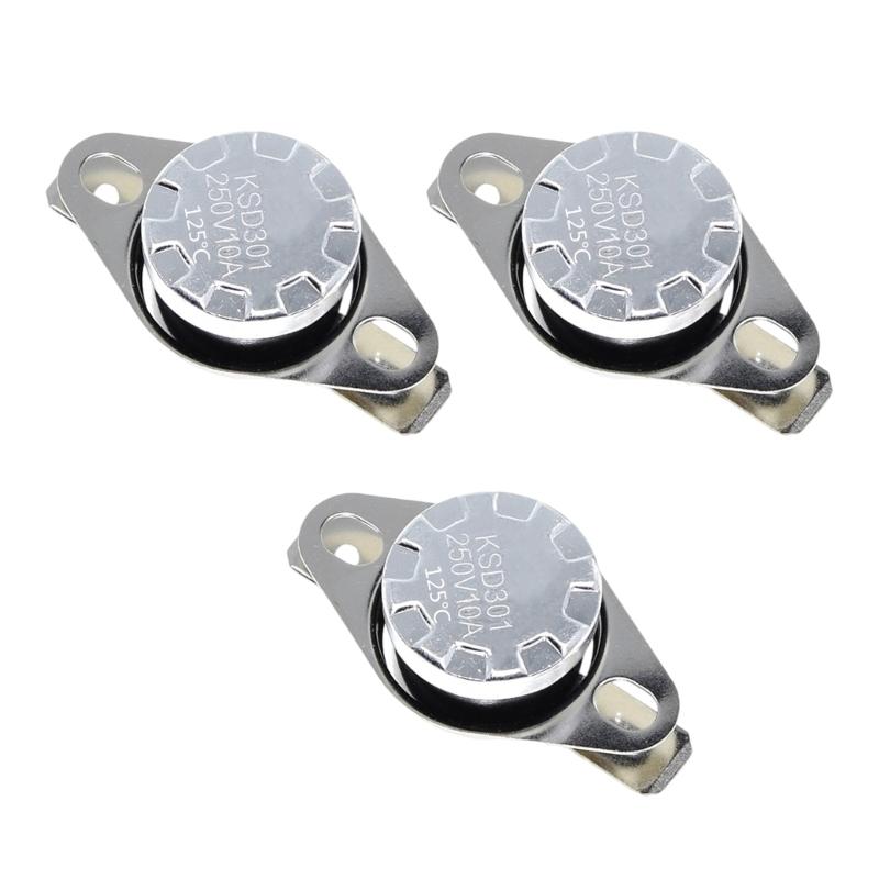 3 шт. 40/70/85/125℃ Термостат KSD301 250V 10A Нормально Замкнутый Нормально Разомкнутый Переключатель Температуры Терморегулирование Обслуживание