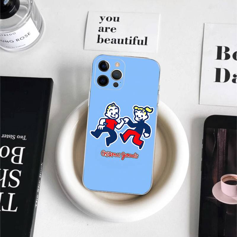 Модный Чехол для Телефона Osamu Goods Для IPhone 11 13 16 12 17 14 15 Pro Max Plus Мягкая Прозрачная Задняя Крышка Coque