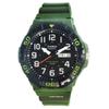 Analog Army Green Resin Band Quartz MRW-210H-3A MRW210H-3 100M Men's Watch