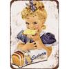 HomDeo 1954 Sunbeam Bread Girl Metal Sign  Vintage Rusty Look Wall Decor for Man Cave Bar Patio Basement Barber Shop Retro