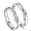 Simple Fashion Spiral Zinc Zinc Alloy Woman Men Fashion Jewelry Couple Ring Open Ring Finger Ring