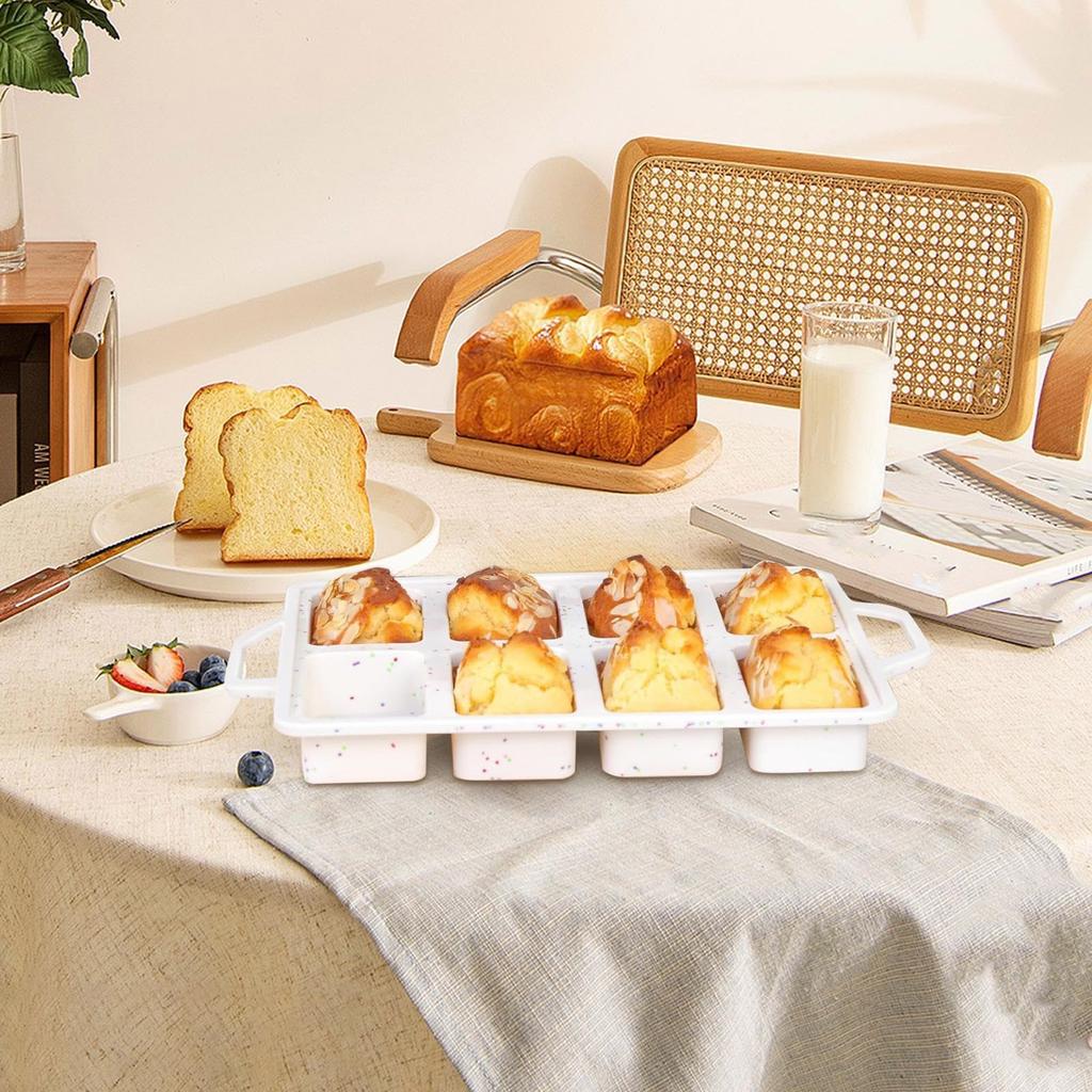 8-гнездовые миниатюрные формы для кексов, термостойкий силикон, антипригарные, маленькая форма для хлеба, кухонная форма для мясного рулета, форма для выпечки, инструмент для выпечки