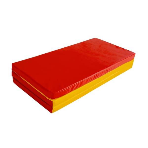 Gymnastic Mat Gamma 150x100x5 Three-part - Red/yellow